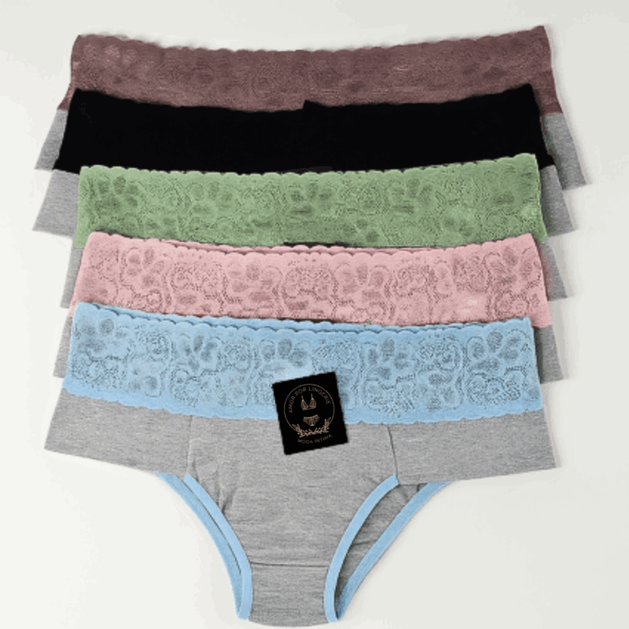 Todas as calcinhas vitoria tradicionais cotton com renda